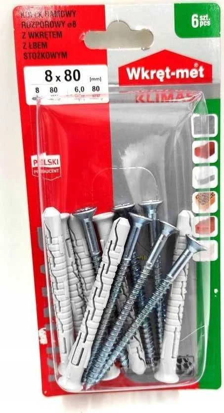 Klimas Įvaras Wkret-Met KPR-PIKE SK universalūs 8 mm x 80 mm 6 vnt.