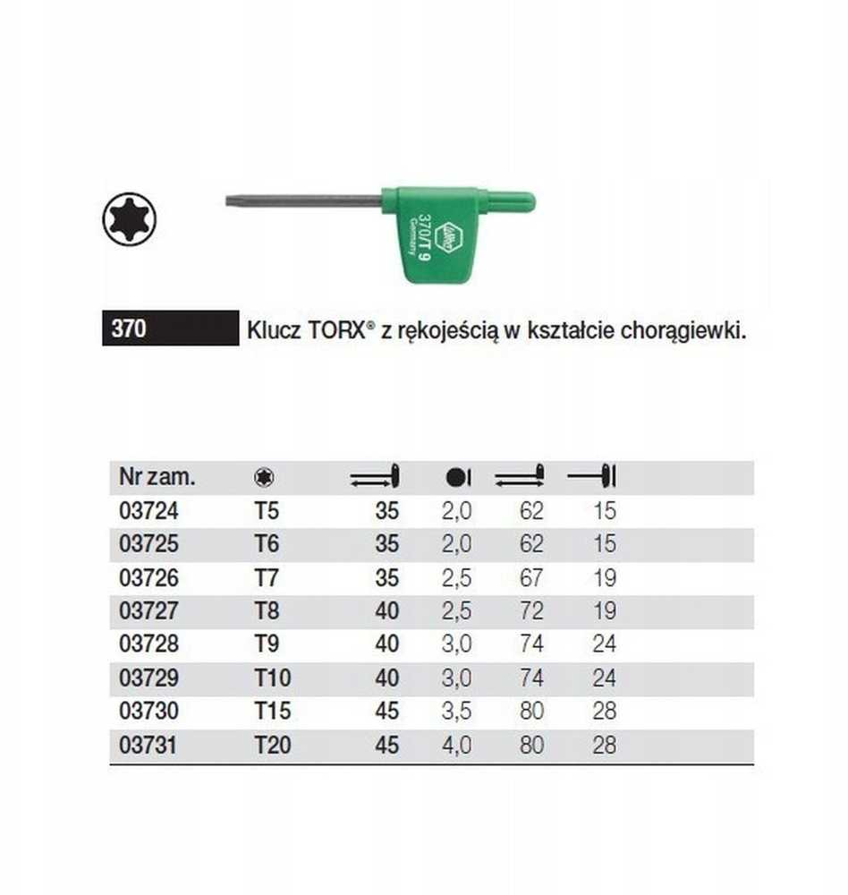 Wiha wkretak 370 T8*40
