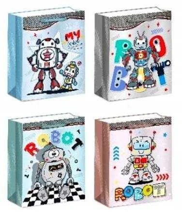 Dovanų maišeliai vaikams su robotais
