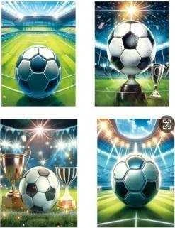 Dovanų maišeliai su futbolo tema 24x18 cm