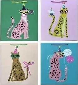 Dovanų maišeliai su leopardų piešiniais