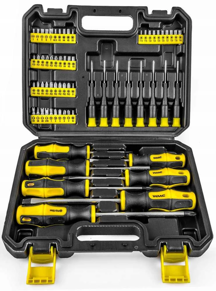 WMC TOOLS Rinkinys atsuktuvai ir antgaliai su magnetu, 65 vnt.