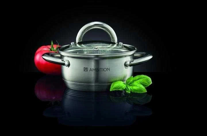 WMF Puodas plieno su dangteliu Solar 16 cm 1,9 l AMBITION