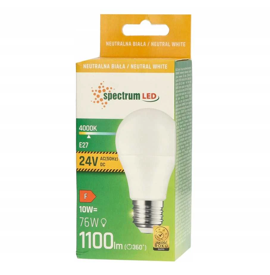 Wojnarowscy LED GLS E-27 24V AC/DC 10W NW SPECTRUM