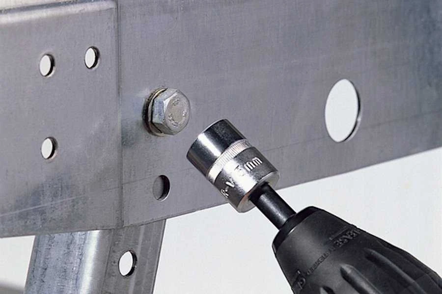 Wolfcraft 1 rinkinys 3 veržliarakčio adapterių 1/2, 3/8 colio, 1/4 colio, 6 taškų kotas