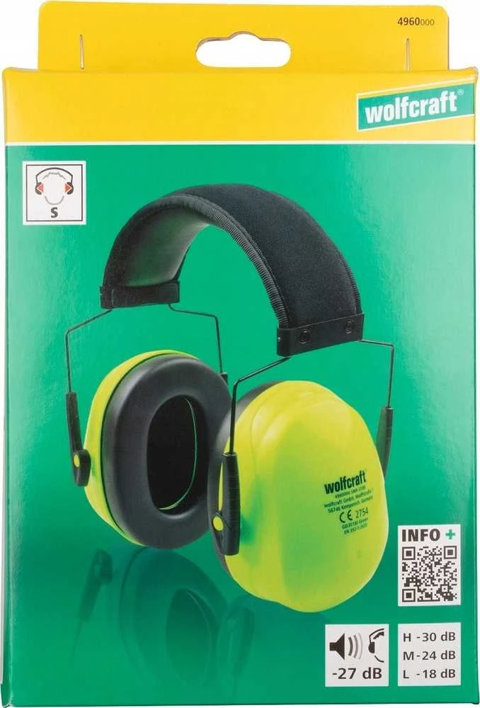 Apsauginės ausinės Wolfcraft 4960000; 27 dB; vaikiškos