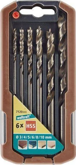 Wolfcraft grąžtas Medienos grąžtų rinkinys 3 - 10 mm Wolfcraft - profesionalus [6 vnt.]