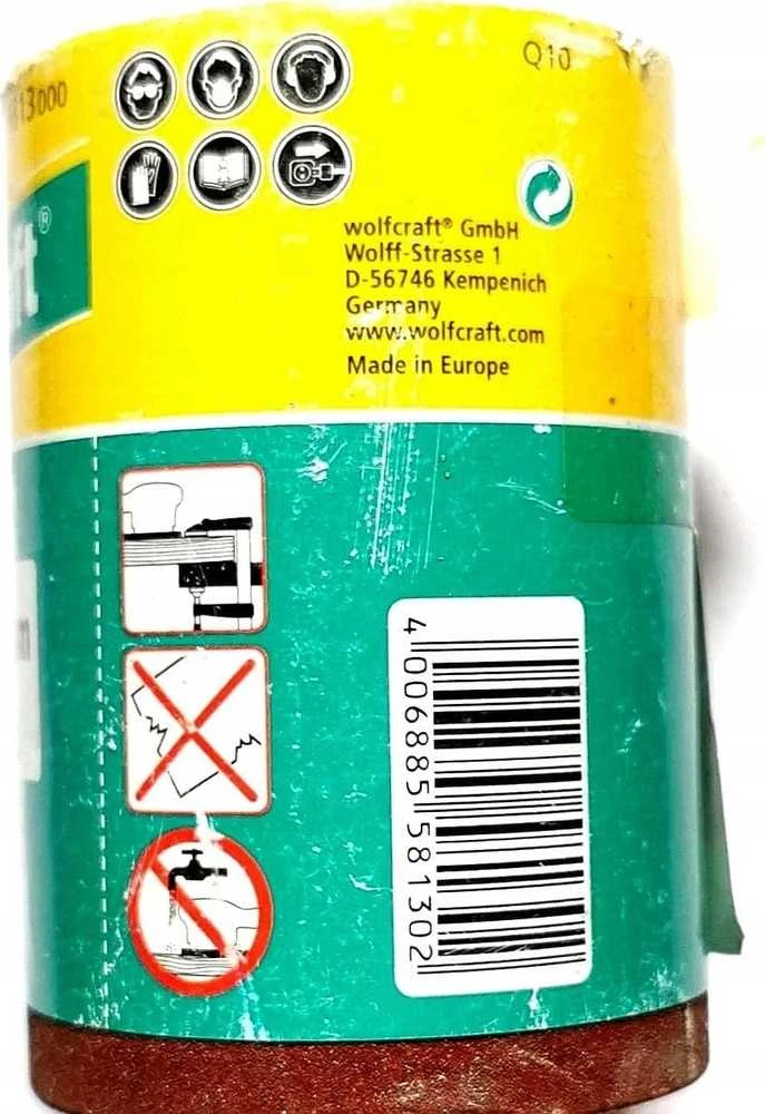 Wolfcraft Šlifavimo popierius rulonu 93 mm x 4 m - storis. 180, Velcro
