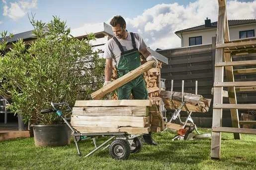 Vežimėlis - Wolfcraft 5535000 Sulankstomas, Plastikas, Plienas, 200 kg Talpa, Juodas/Turkio/Pilkas
