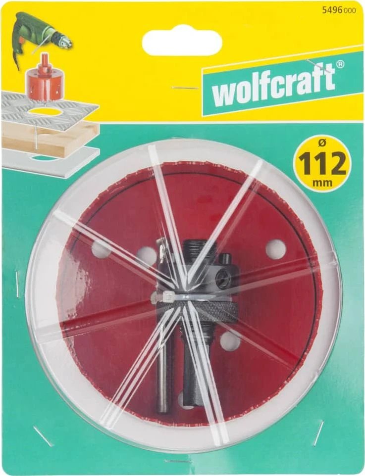 Wolfcraft wolfcraft Bimetalinis kiaurymų pjoviklis, 112 mm, raudonas, 5496000