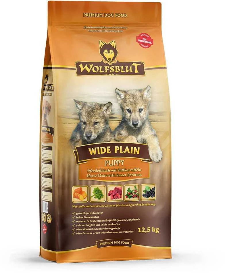 Šunų Maistas - WOLFSBLUT Wide Plain Puppy Horse & Sweet bulvės 12.5kg