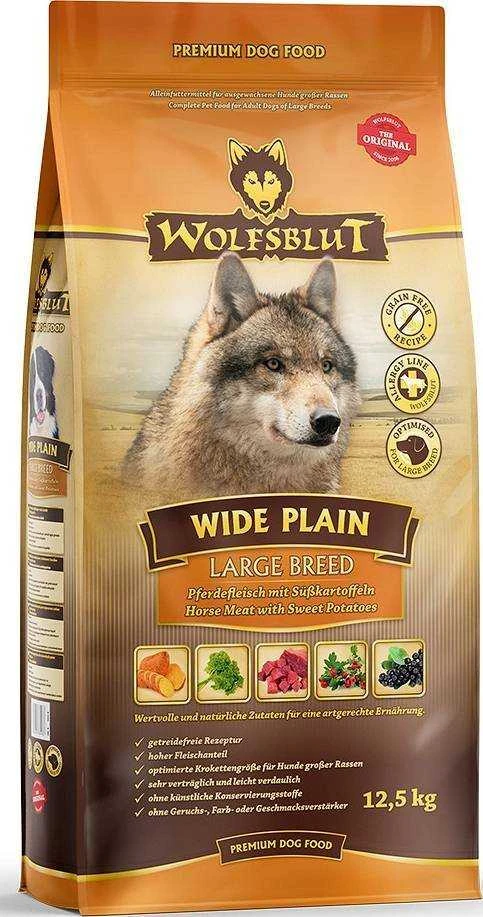 WOLFSBLUT Wide Plain Horse – sausas Maistas šunims – 12,5kg