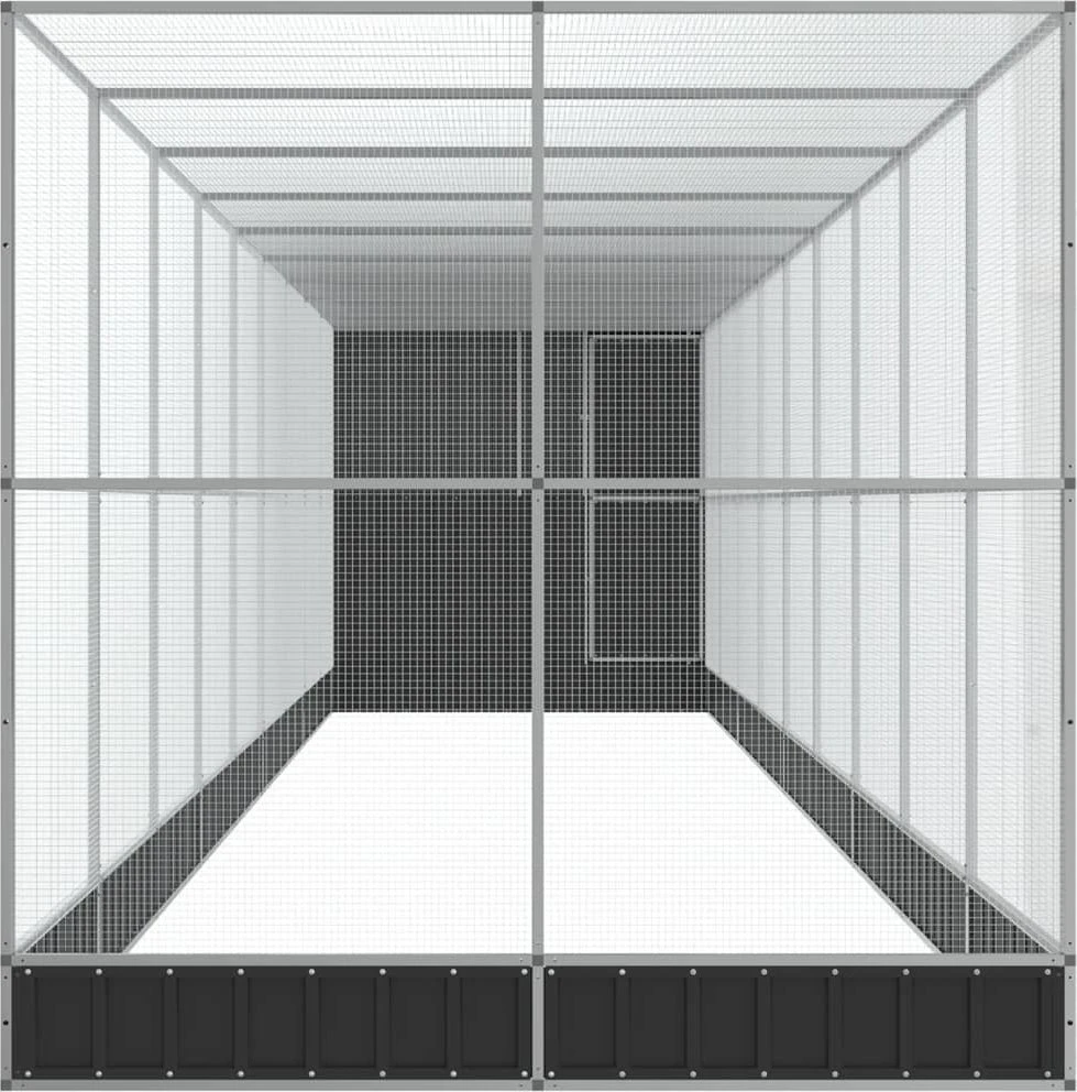 Paukštidė su prailginimu, sidabrinė, 1037x203x216cm, plienas
