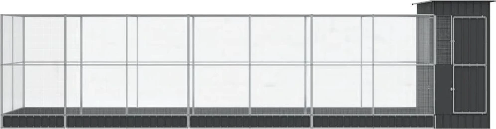Paukštidė su prailginimu, sidabrinė, 830x203x216cm, plienas