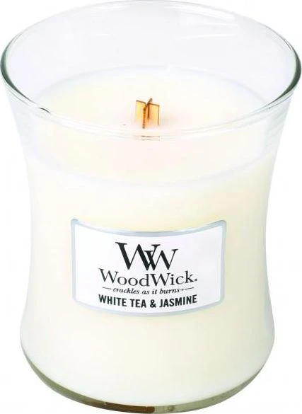 WoodWick Aromatinė žvakė (White Tea & Jasmine), 275 g