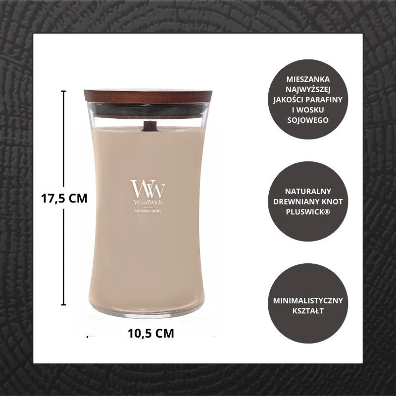 WoodWick pačiulių kremas 610 g