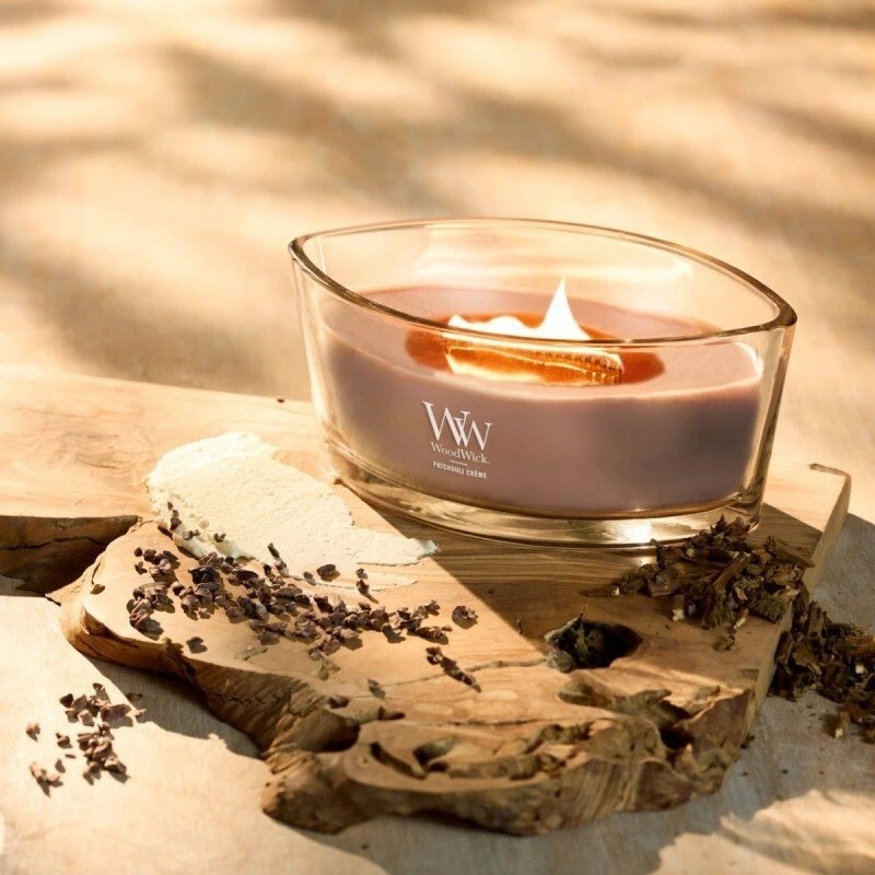 WoodWick Patchouli kreminė elipsė 453,6g