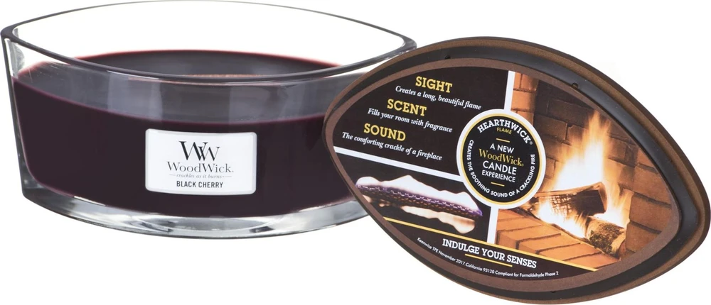 WoodWick Aromatinė žvakė (Black Cherry), 453,6 g