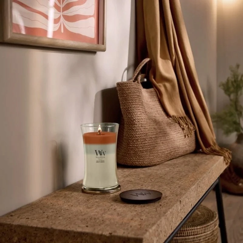 WoodWick Vanilla Embers žvakė cilindras vanilė balta, ruda 1 vnt. (10.93260.0000)