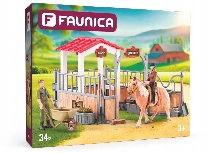 WOODYLAND FAUNICA Mažas arklidės arkliukas + priedai. 96038 60385
