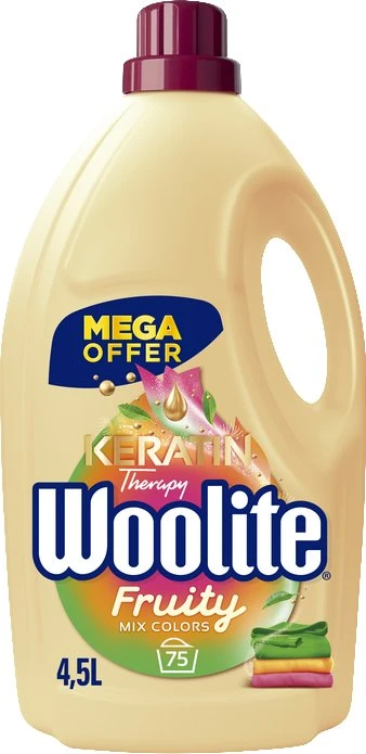 Woolite Vaisių skonio dažams su keratinu 4,5 l / 75 skalbimai