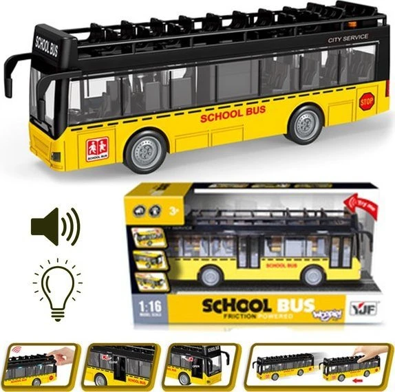 WOOPIE Autobusas su Šviesomis ir Atidaromomis Durimis