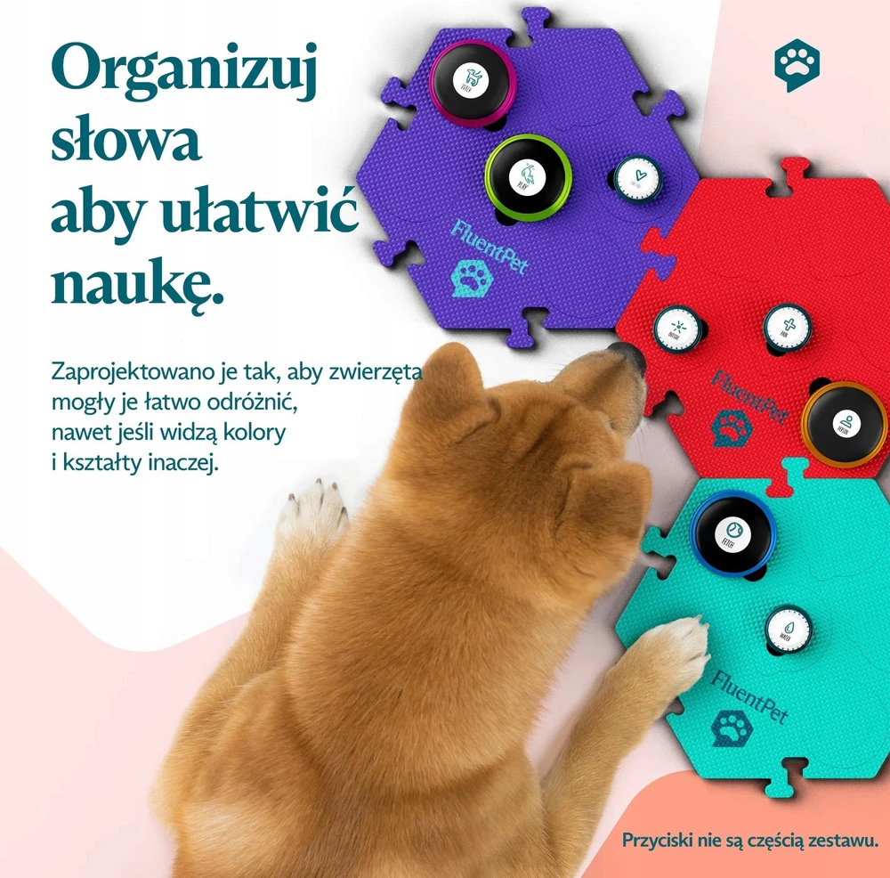 Woopie „FluentPet“ – „HexTile Flex“ – putplasčio kilimėlis sagoms – geltonas