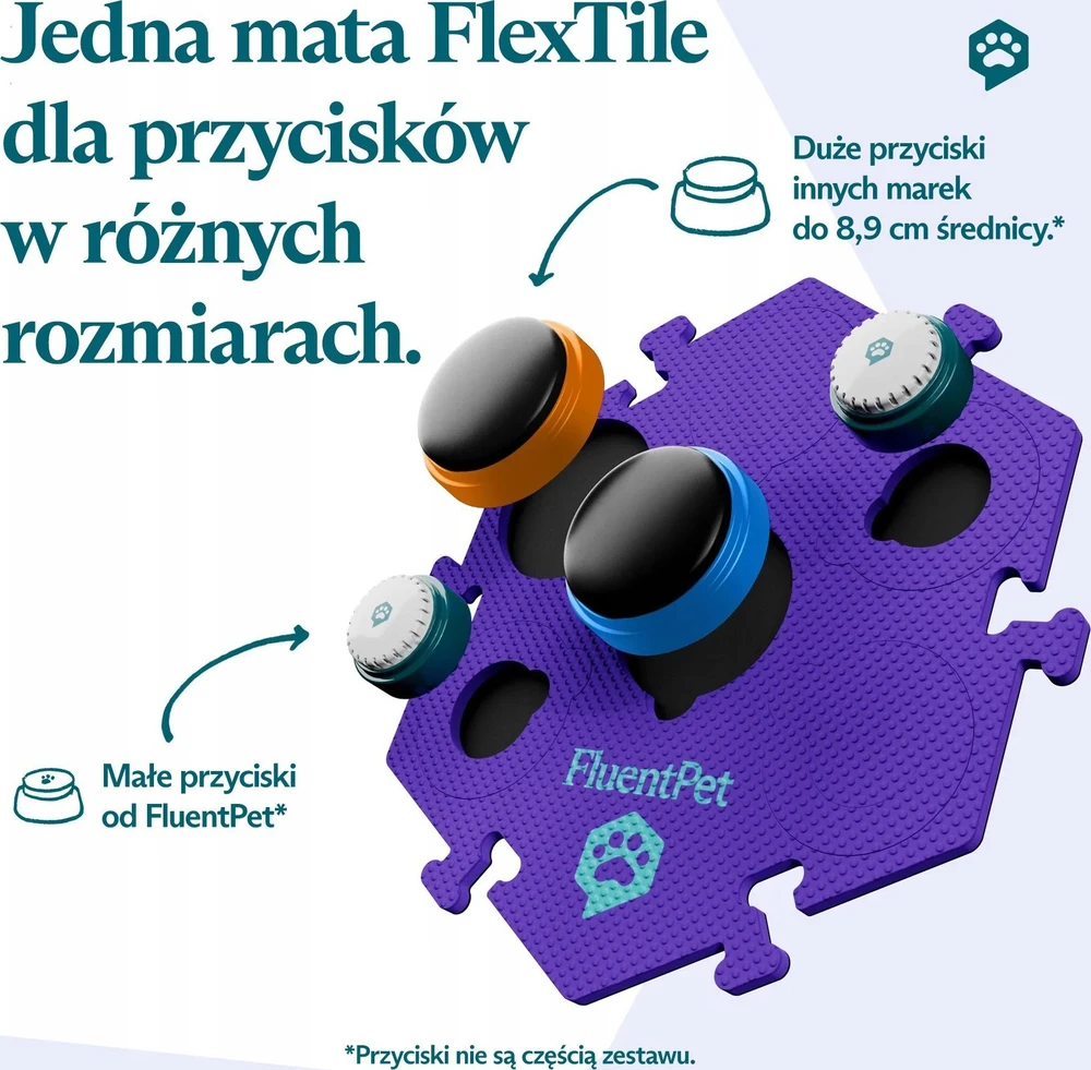 Woopie „FluentPet“ – „HexTile Flex“ – putplasčio kilimėlis sagoms – geltonas