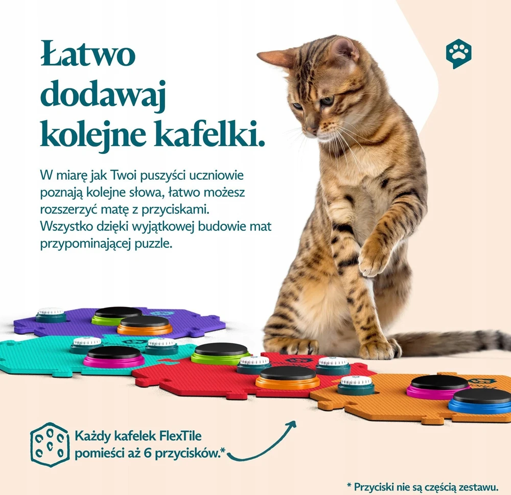 Woopie „FluentPet“ – „HexTile Flex“ – putplasčio kilimėlis sagoms – geltonas