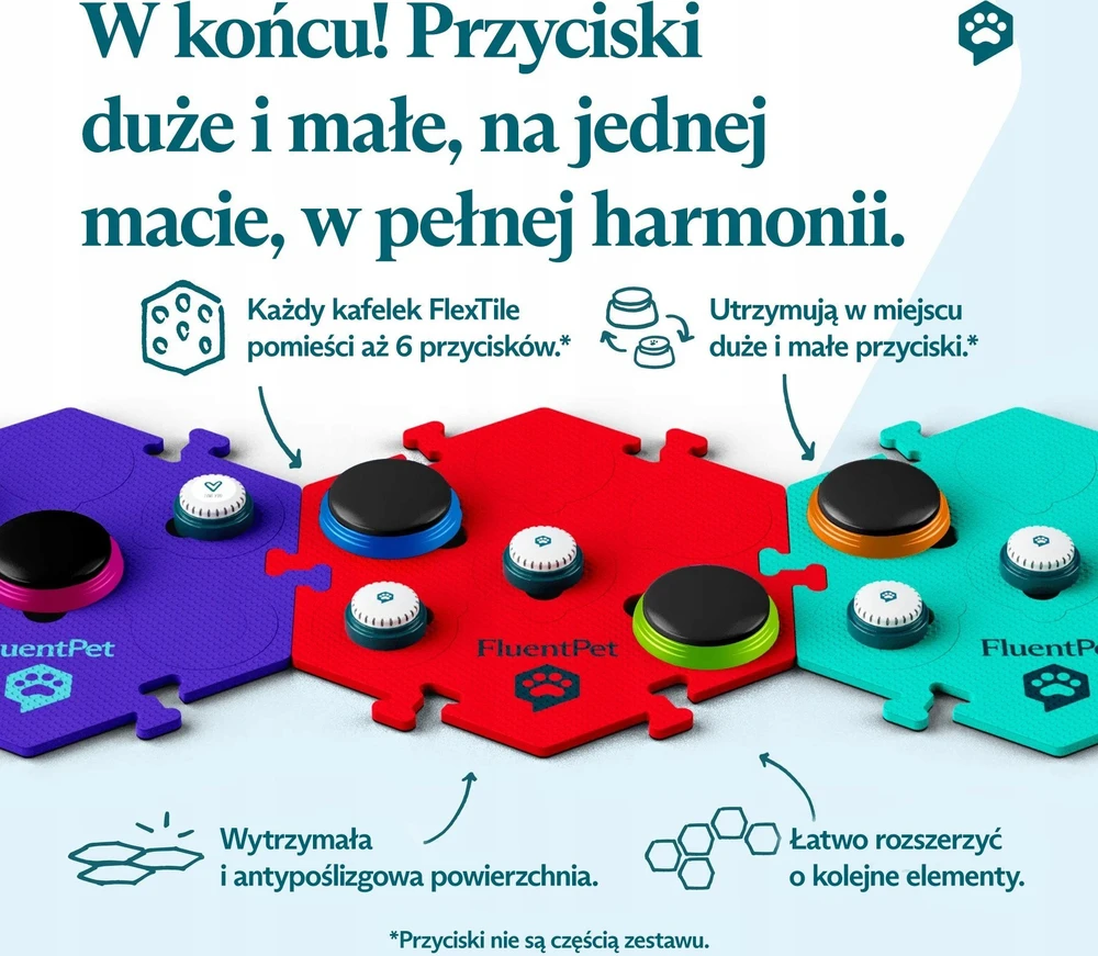Woopie „FluentPet“ – „HexTile Flex“ – putplasčio kilimėlis sagoms – geltonas