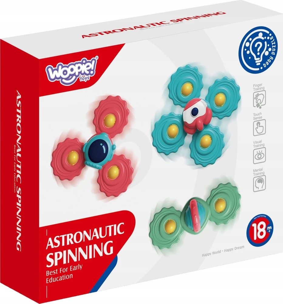 WOOPIE Vaikiškas žaislas Gryzak Spinner 3 vnt.