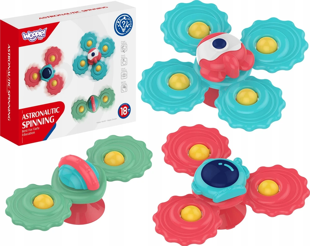 WOOPIE Vaikiškas žaislas Gryzak Spinner 3 vnt.