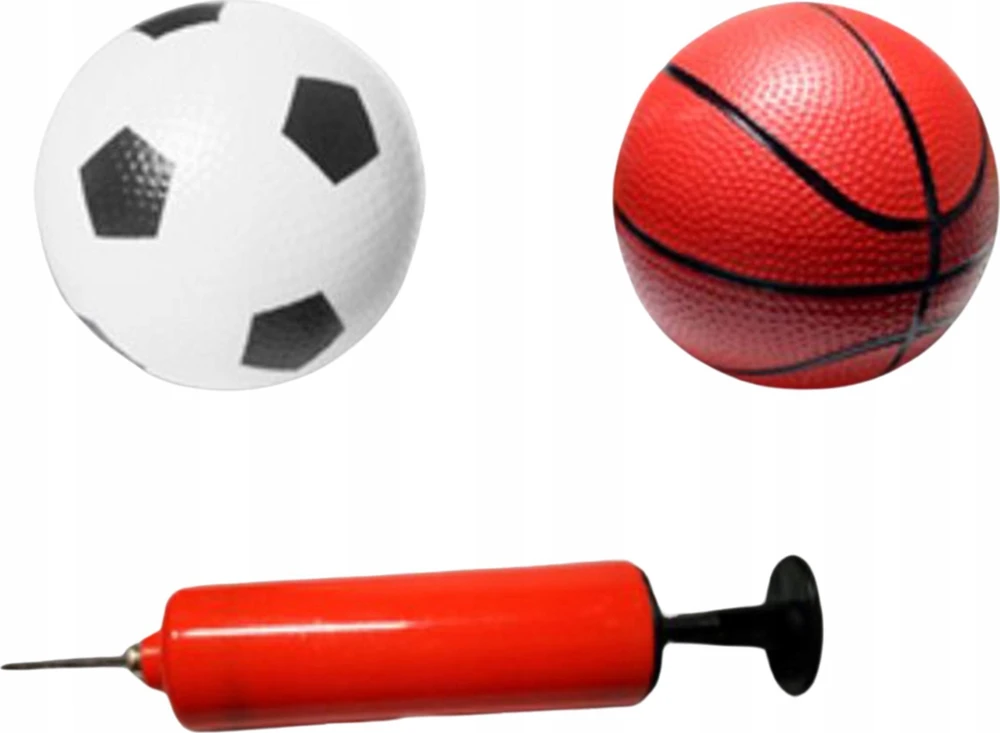 2in1 Krepšinio rinkinys ir Futbolo vartai + kamuoliai ir pompa, WOOPIE
