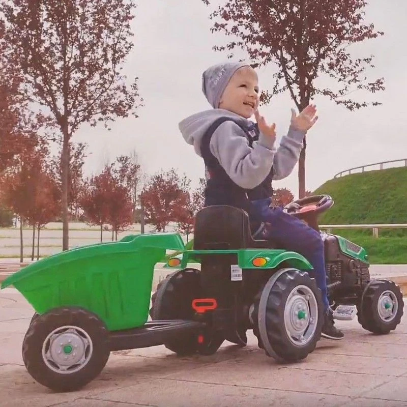 Vaikiškas pedalinis traktorius WOOPIE Farmer GoTrac su tyliais ratais