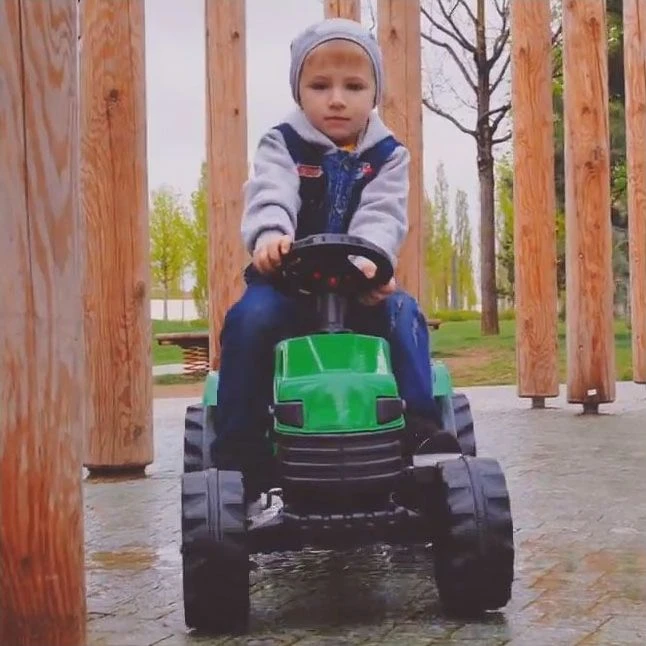 Vaikiškas pedalinis traktorius WOOPIE Farmer GoTrac su tyliais ratais