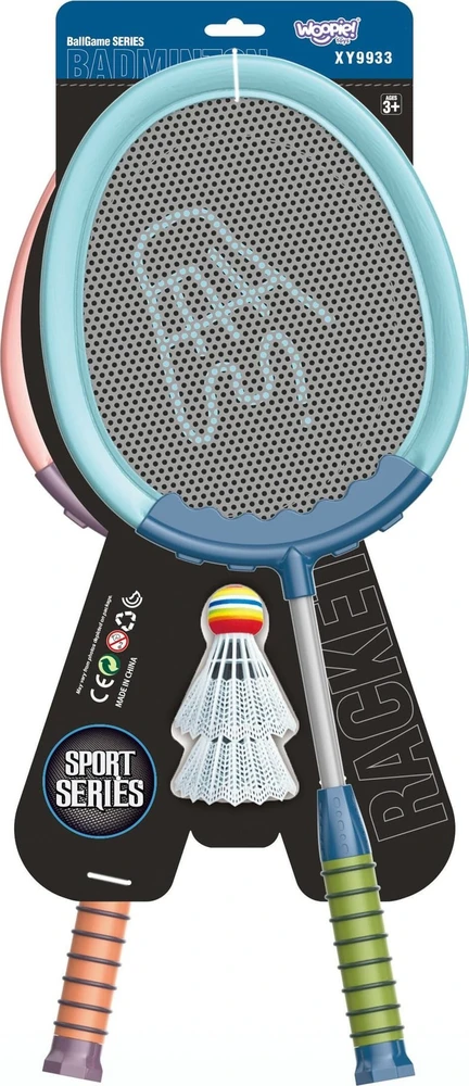 Badmintono rakečių ir šaudyklių rinkinys 2vnt.WOOPIE