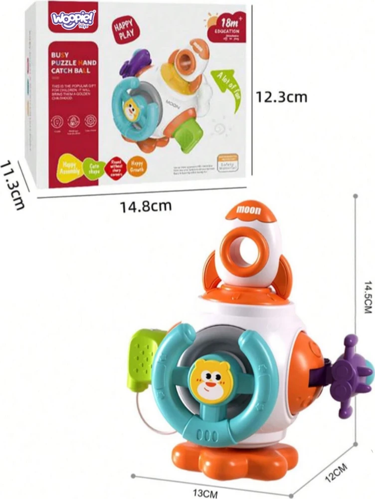 Montessori edukacinė sensorinė raketa vaikams WOOPIE BABY