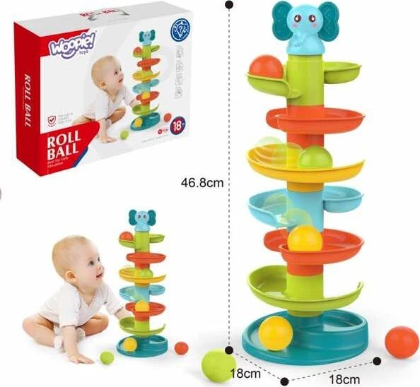 WOOPIE Kulodromas Spiralė su 3 Kamuoliukais