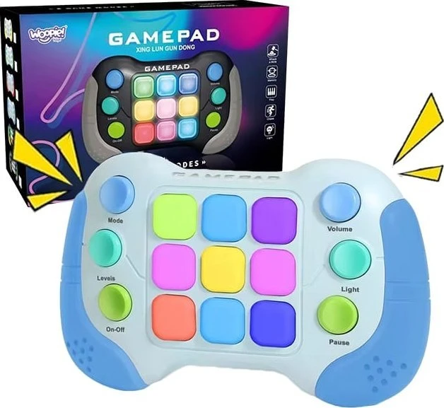 WOOPIE Elektroninė Įgūdžių Žaidimų Sėdimoji Pop-It Fidget Toy Gamepad Mėlyna