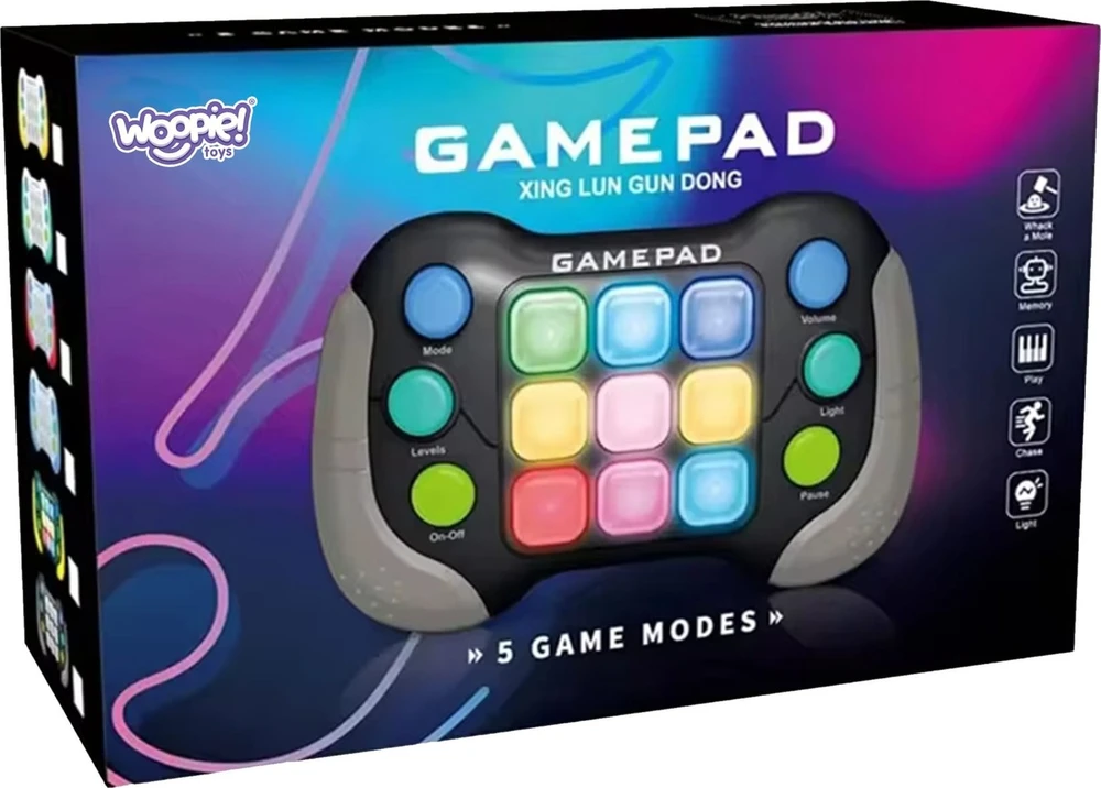 WOOPIE Elektroninė Įgūdžių Žaidimų Sėdimoji Pop-It Fidget Toy Gamepad Mėlyna
