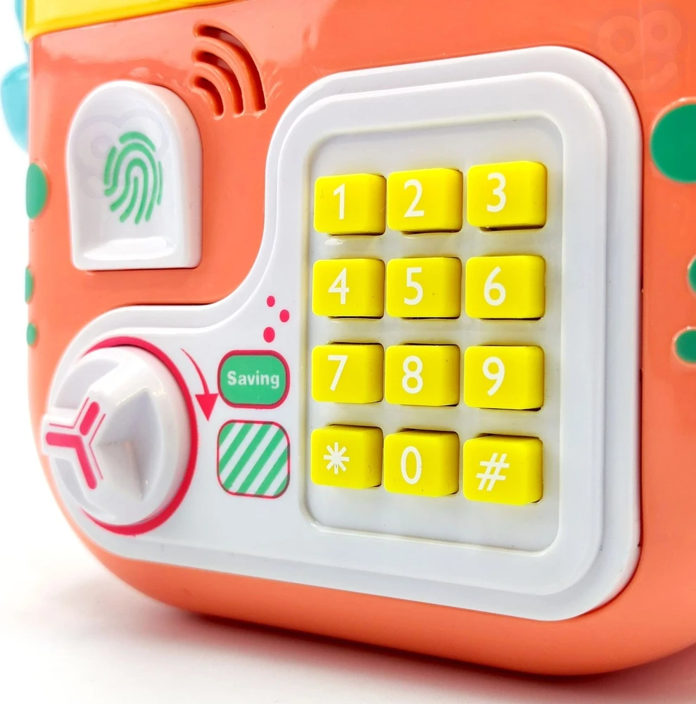 WOOPIE Elektroninė Pinigų Taupyklė Krabas Su Slaptažodžiu Oranžinė