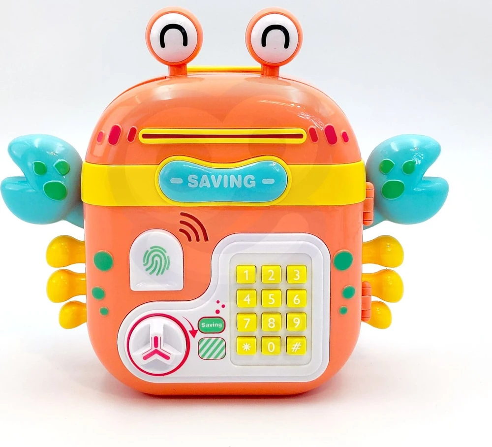 WOOPIE Elektroninė Pinigų Taupyklė Krabas Su Slaptažodžiu Oranžinė