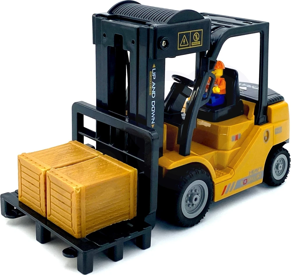 WOOPIE nuotoliniu būdu valdomas šakinis krautuvas 2in1 RC kranas – mastelis 1:24