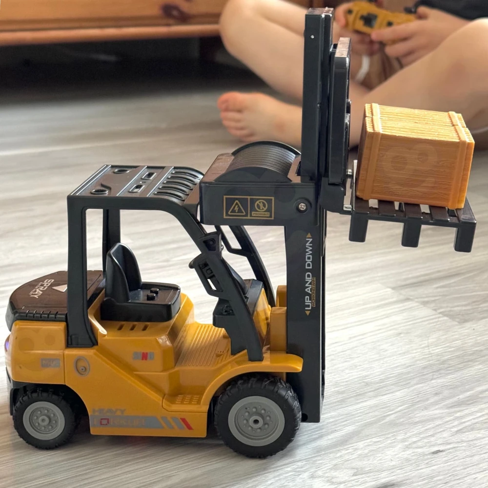 WOOPIE nuotoliniu būdu valdomas šakinis krautuvas 2in1 RC kranas – mastelis 1:24