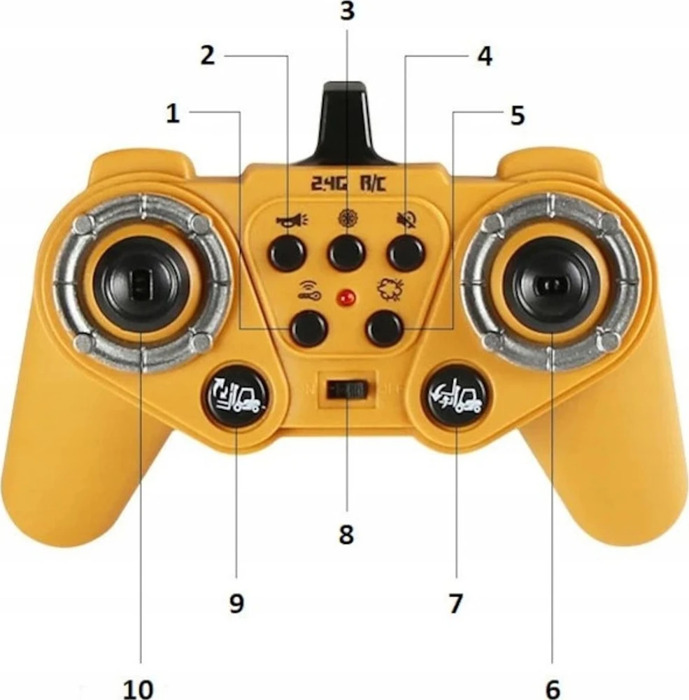 WOOPIE nuotoliniu būdu valdomas šakinis krautuvas 2in1 RC kranas – mastelis 1:24