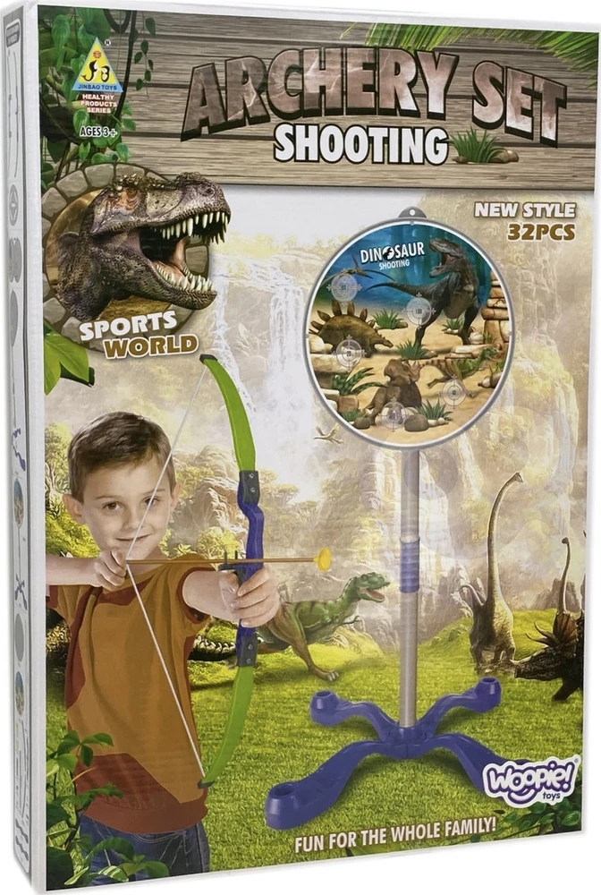 WOOPIE Vaikų Lankininko Rinkinys Dinosaurus Apdaira 32 vnt.