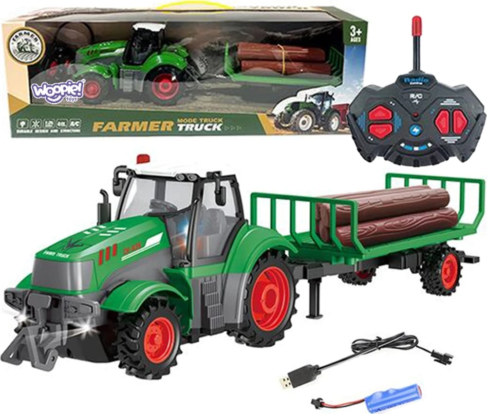WOOPIE Traktorius su Priekaba RC - 1:24