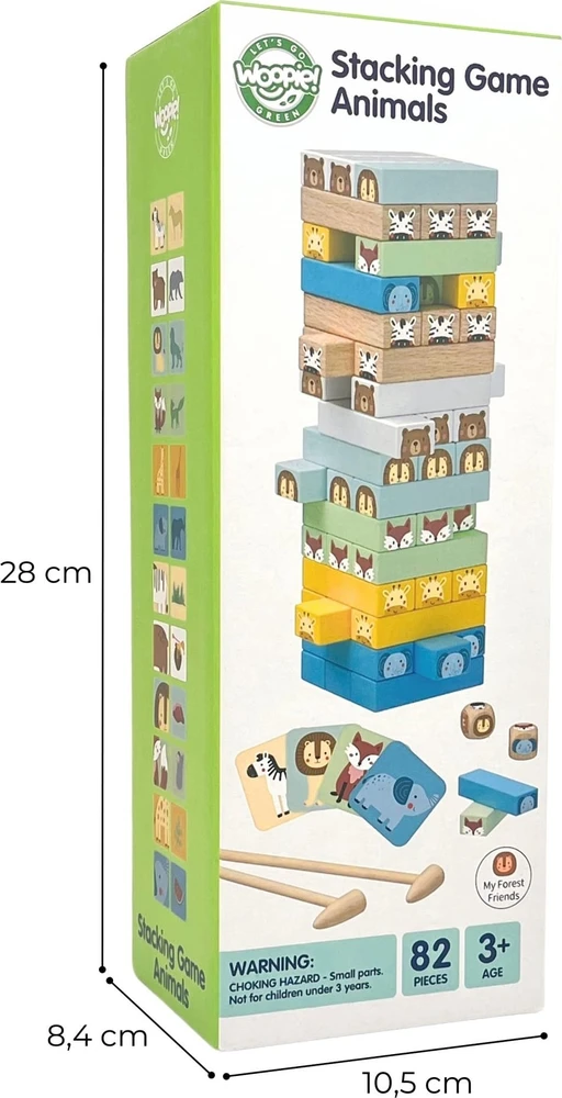 WOOPIE žaidimas Jenga Gyvūnų bokštas