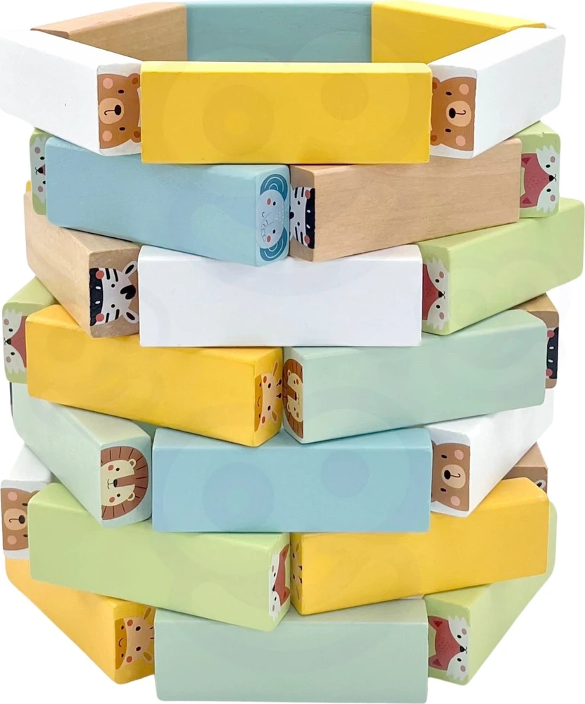 WOOPIE žaidimas Jenga Gyvūnų bokštas