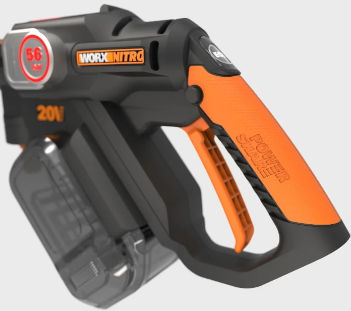 Worx akumuliatorinė plovykla Worx WG633E.9, 56bar, be akumuliatoriaus ir koroviklio